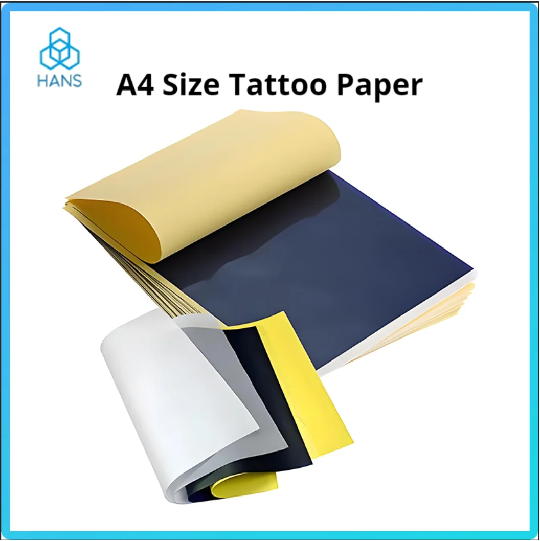 100매 A4 타투 전사지, 4겹 열전사 카본 복사지 (스텐실 제작용), DIY 타..