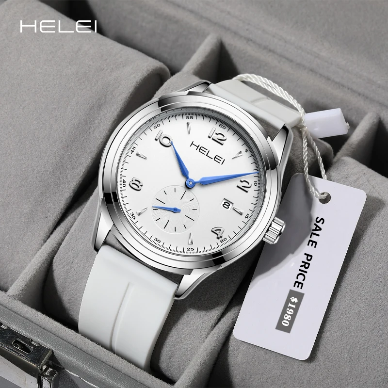 HELEI Men's Quartz Watch Trendy Design Dial Waterproof Quartz Movement Business Watch Waterproof Men's Watches