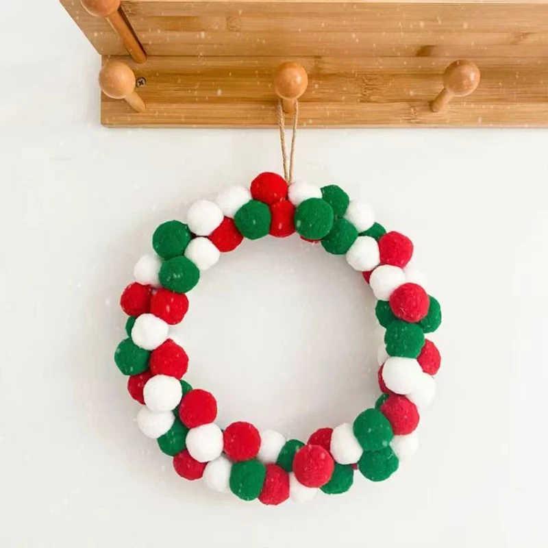 Mixed Fluffy Pompoms Christmas Color Series Diy Hand-sewn Craft Children's Toys