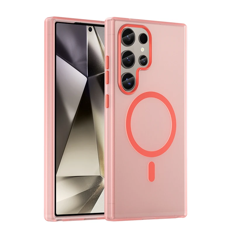 Luxury Matte Magnetic Wireless Charging Case - Protective Armor Cover