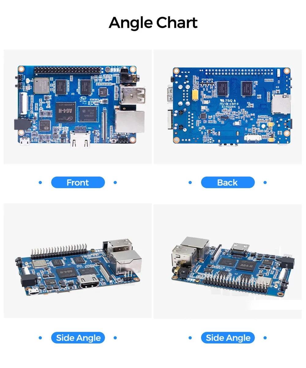 Banana Pi BPI-M64 Allwinner A64 2GB DDR3 8G eMMC 4 Core Processor Motherboard MI