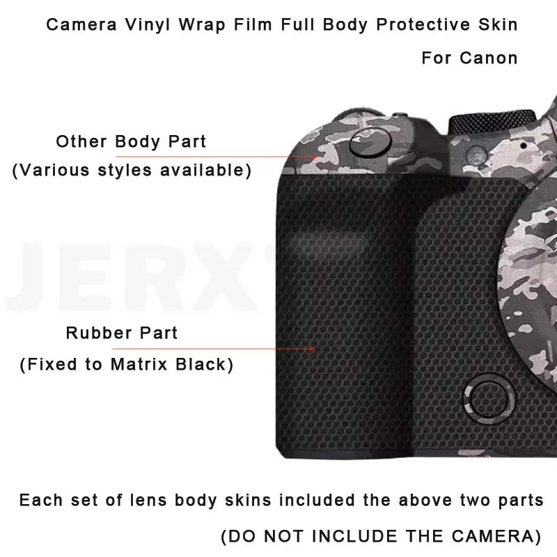 R10 3D Texture Camera Sticker 3M Vinyl Wrap Skin Anti-Scratch Protective Film Protector Coat Decals for Canon EOS R10 EOSR10