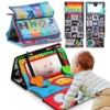 Crinkle Cloth Book Visual Stimulation Newborn Toys 0-3 Months Brain Development Tummy Time Mirror Toy for Infants Sensory Babies 1