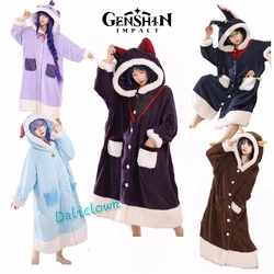 GenshinImpact Cosplay Xiao Kaeya Yae Miko Ganyu Scaramouche Wanderer Cosplay Pajama Set Blanket Winter Sleepwear Anime Costume