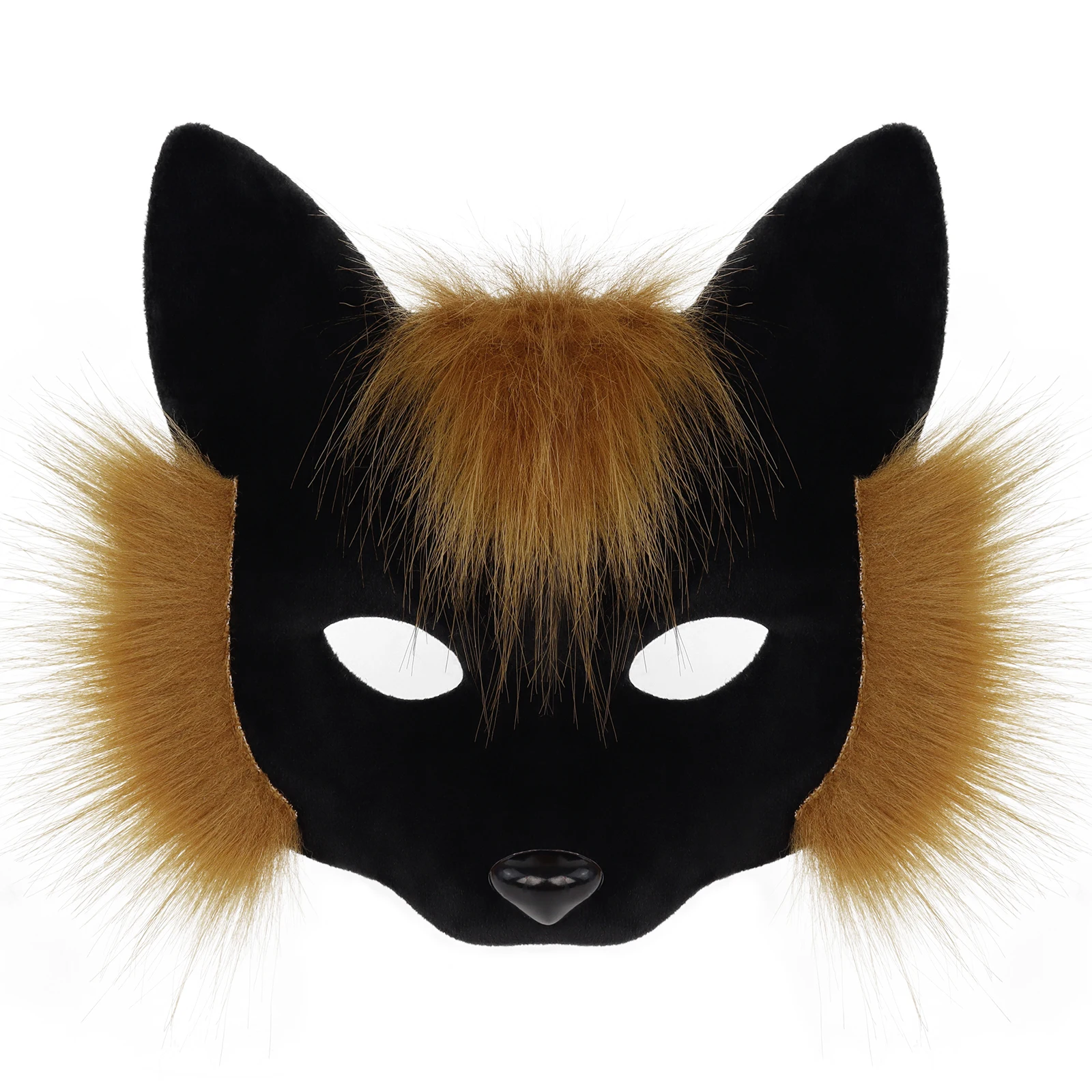 Trendige Tier-Halbgesichtsmasken, Fuchs-Katzenmaske, Kostüme, Requisiten für Halloween, Cosplay, Party – Detail 4