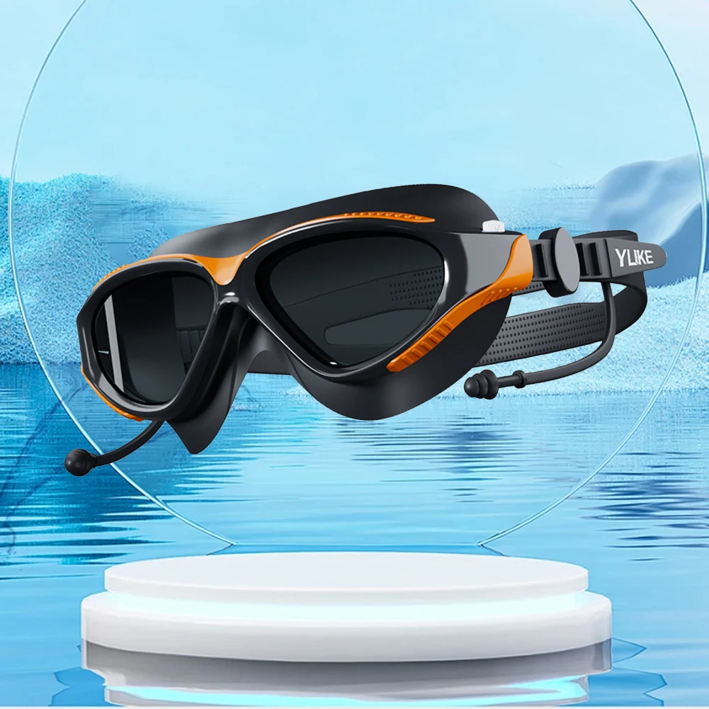 Big Frame Swim Glasses Adjustable Professional HD Swim Glasses Waterproof Swim Pool Eyewear for Swimmers 3