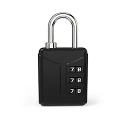 Portable Anti-Theft Combination Lock for Luggage and Backpacks (Black)