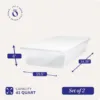 2-Pack Snaplock, Large Clear Plastic Storage Bins with Lids, 41 Quart, White 4