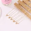 SUMENG-Collier avec Pendentif en Forme de Petit Cœur pour Femme, Bijou Délicat avec Initiales en Or et Argent, Ras du Cou avec Lettre et Nom, Cadeau à la Mode