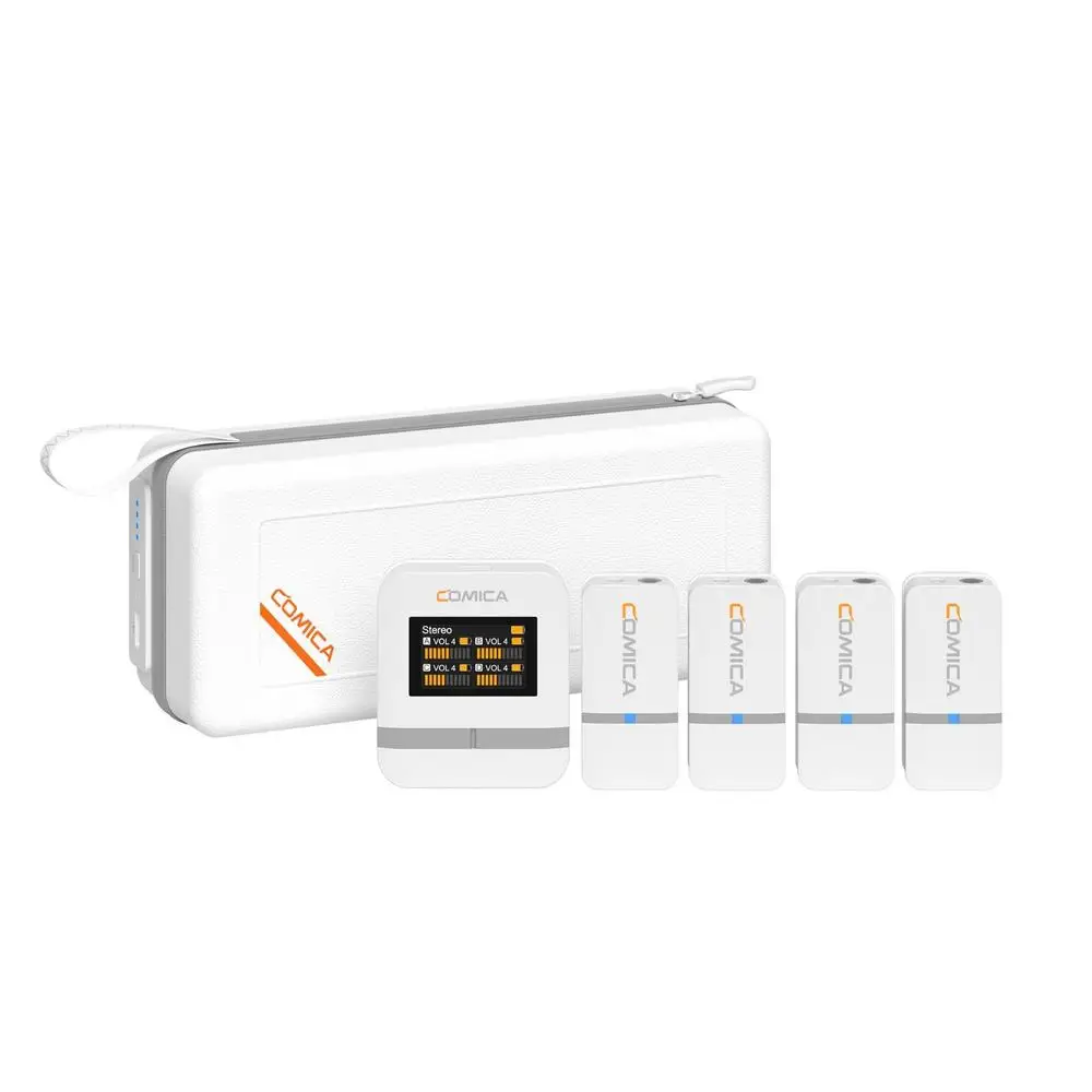 Vimo Q Four-channel Mini Wireless Lavalier Microphone System with 4 Transmitters