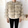 Real Fur Coat Women's Winter Warm Natural Fox Fur Coat High Quality LAN Fox Luxury Fashion 50cm Short Jacket Wholesale Hot 2023 1