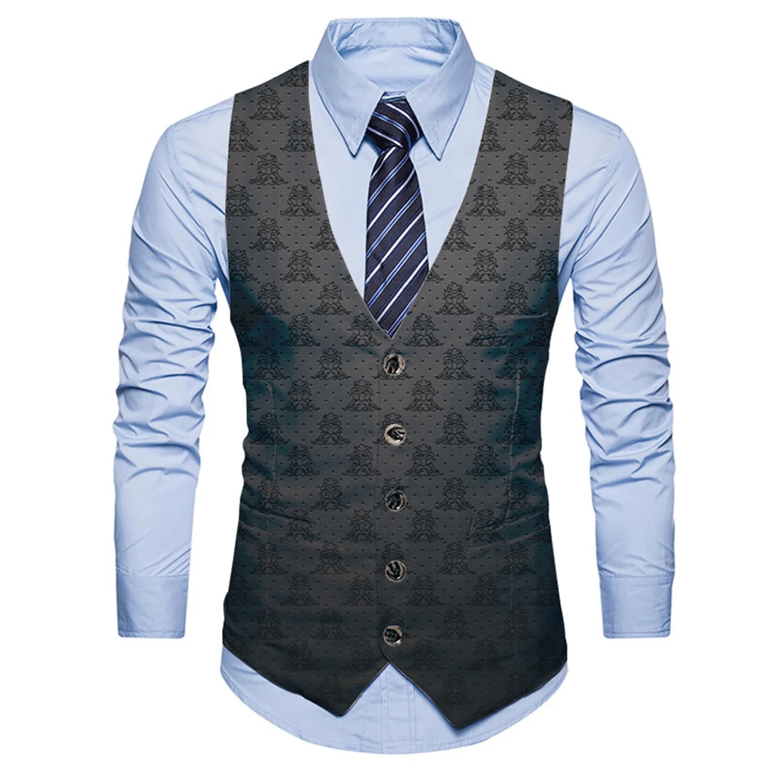 Men Suit Vest Waistcoat Slim Fit Sleeveless Vintage Blazer Vests Mens Formal Business Vest Wedding Dress Suit