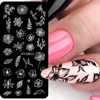 Flowers Design Mould Gel Stamping Plate Charm Embossed Nail stencil Varnish For Stamping DIY Templates Tools Manicure Products 3