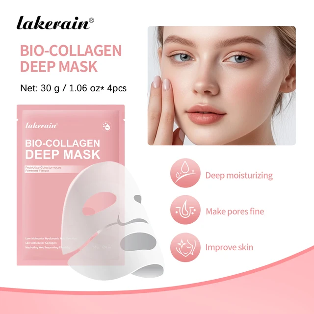 Masque facial en profondeur au bio-colagène, rétrécit les Pores, hydratant en profondeur, masque de nuit, hydratant, rafraîchissant, éclaircissant, soins pour la peau 1
