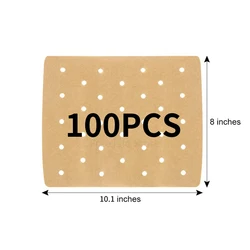 Eco-Friendly Non-Stick Air Fryer Paper Liners (100PCS Brown)