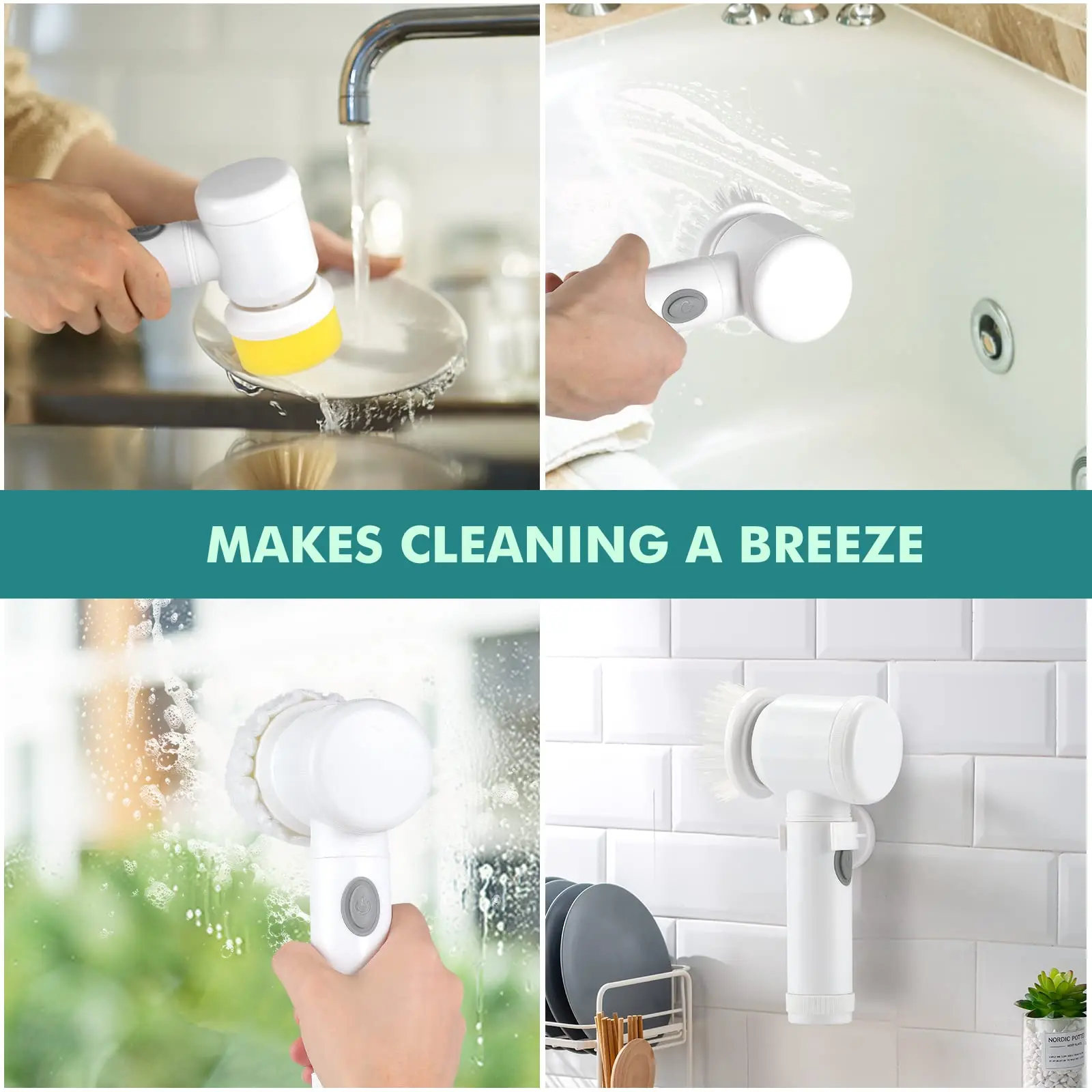 Handheld Multifunctional Wireless Electric Cleaning Brush Kitchen Bath –  Love Mine Gifts