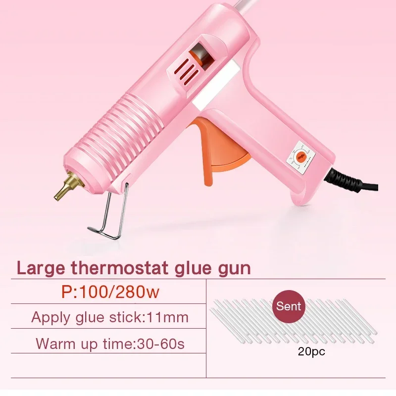100W Hot Melt Glue Gun Electric Hot Silicone Gun With Transparent Glue Stick 7x100mm Power Tool Repair Tool Home Gift Cordless
