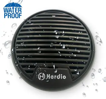Herdio 160W 3 Inch Marine Boat Waterproof Speakers Motorcycle bluetooth Speaker Audio Stereo System For ATV UTV Outdoor (Gray) 3