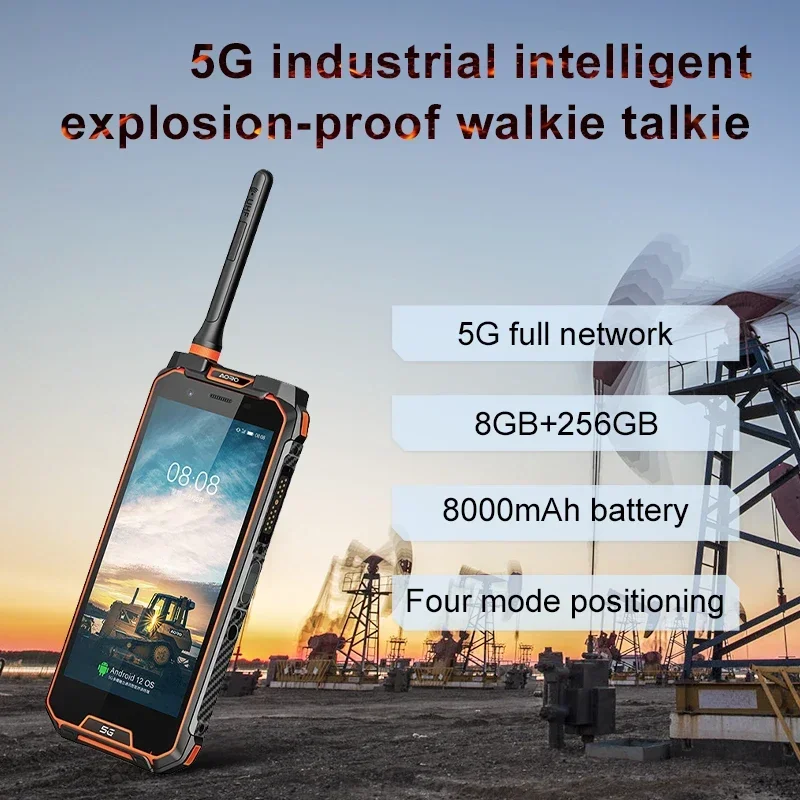 5G 러기드폰 8GB+256GB 안드로이드 12 옥타코어 8000mAh 이상 배터리 내장 충격 방지 방수 IP68 GSM & CDMA LCD 디스플레이