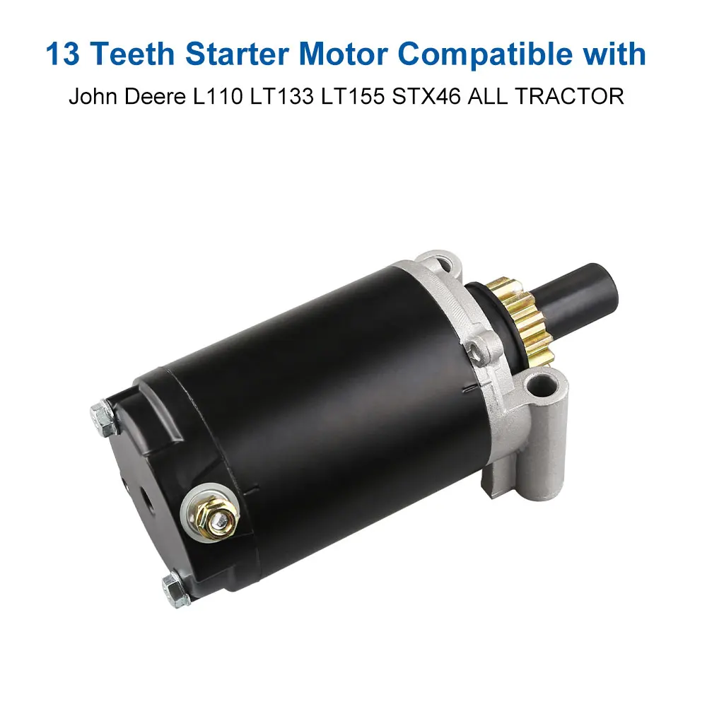 

13 Teeth Motorcycle Starter Engine Motor For John Deere L110 LT133 LT155 All Tractors 12-098 Series Replaces AM122435 Starter