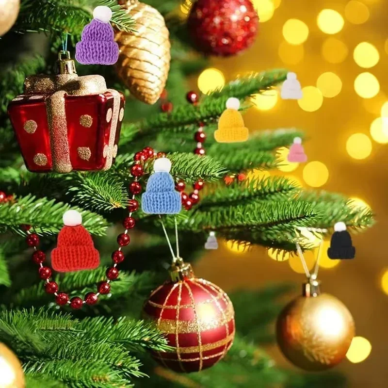 Description Picture 4 of item10/20pcs Mini Santa Hat & Scarf 2024 New Christmas Costume for Cat Rabbit Doll Lollipop Bottle DIY Xmas Party Dinner Decoration