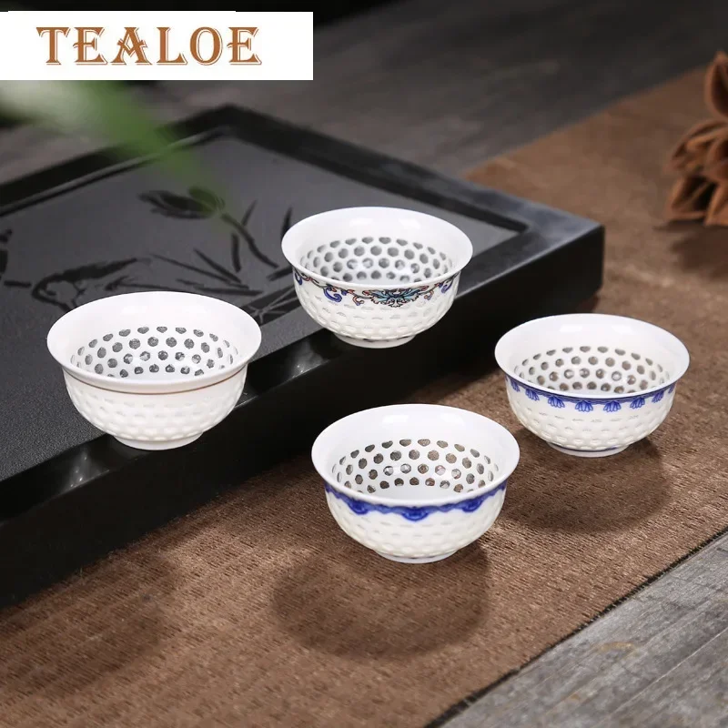 2/4/6 PC Handmade Jingdezhen Beehive Porcelain Master Cup Exquisite Ceramic Tea Cups Tea Bowl Chinese Set Accessories