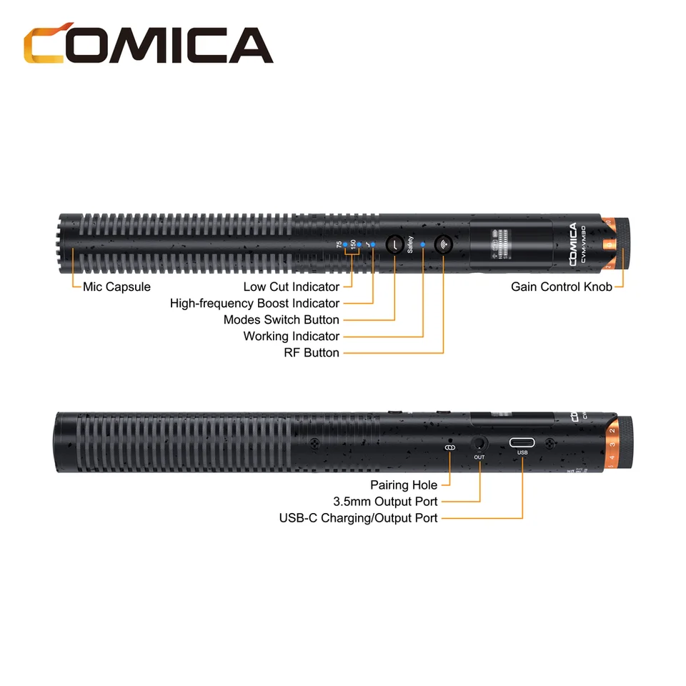 comica vm30 ワイヤレス　ショットガンマイク Amazon | COMICA VM30 ビデオガンマイク ワイヤレス+有線