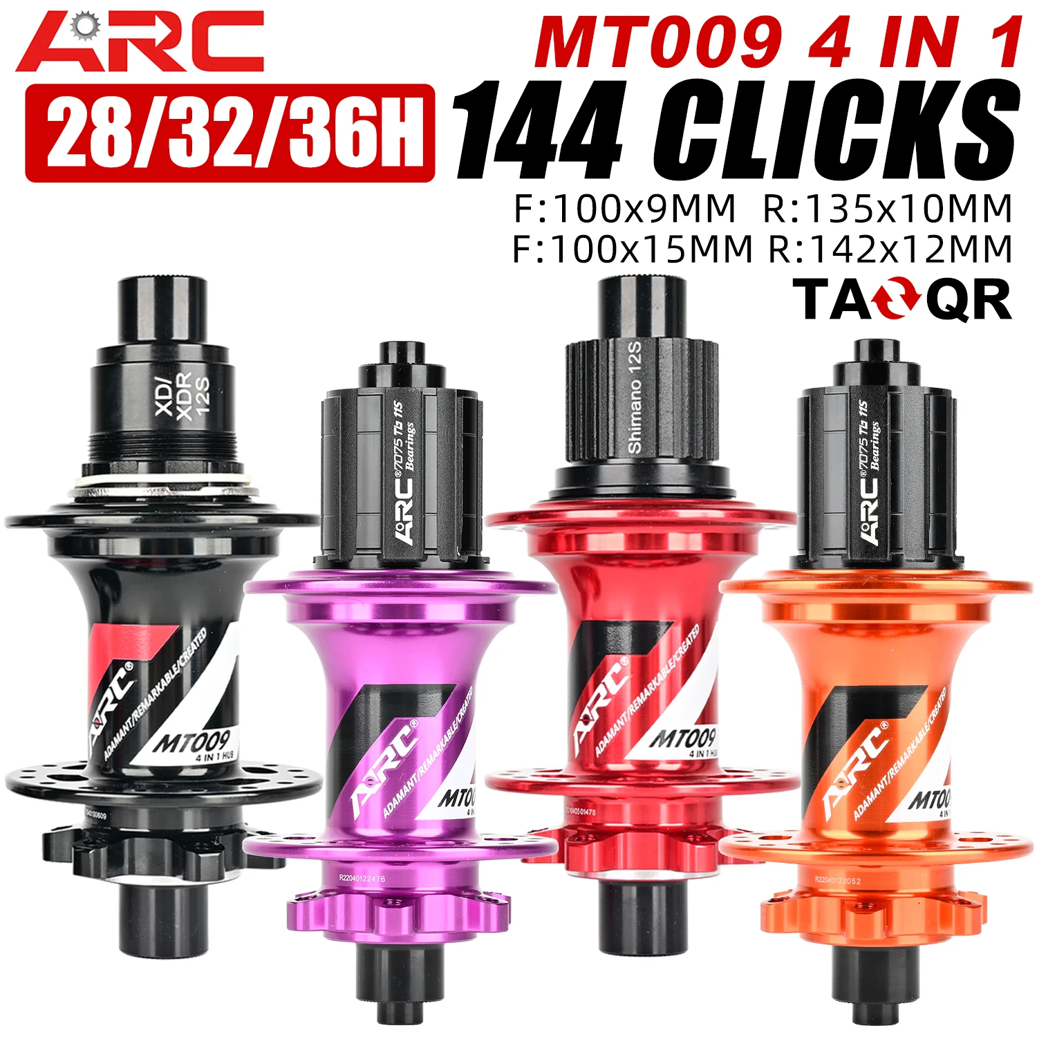 Arc 009 Front Or Rear Bicycle Hub 6 Claw 114t Noise Mountain Bike Nbk