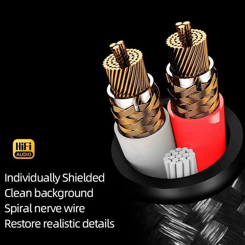 Premium Audio Y Splitter Cable - 3.5mm to Dual RCA Male Adapter