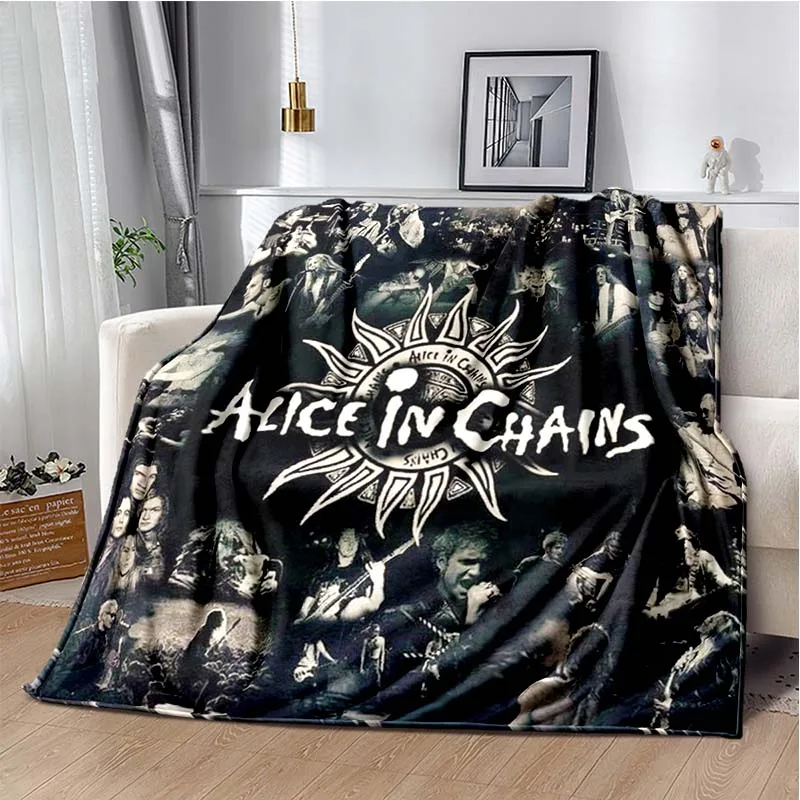 

Grunge Music Alice in Chains Band Blanket,Seattle Sound Rock Roll Fashion Sofa Bed Blankets,Decke