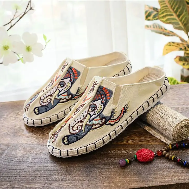 Summer Vintage Kungfu Shoes ethnic style Chinese Traditional Shoes Wushu Tai Chi Old Peking Martial Art Sneaker