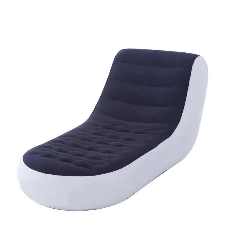 L-shaped Inflatable Sofa Bed Single Outdoor Portable Inflatable Sofa Home Lazy With Household Electric Pump+Pil