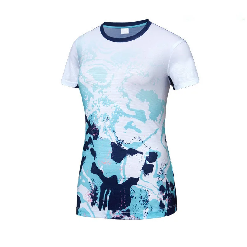 

S5New badminton clothes women's tennis shirt men's table tennis clothes breathable quick drying