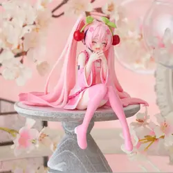 Hatsune Miku Sakura Series Kawaii PVC Figure Ornament in Pink Dress - High - Quality Holiday Collection Gift (Shape2)