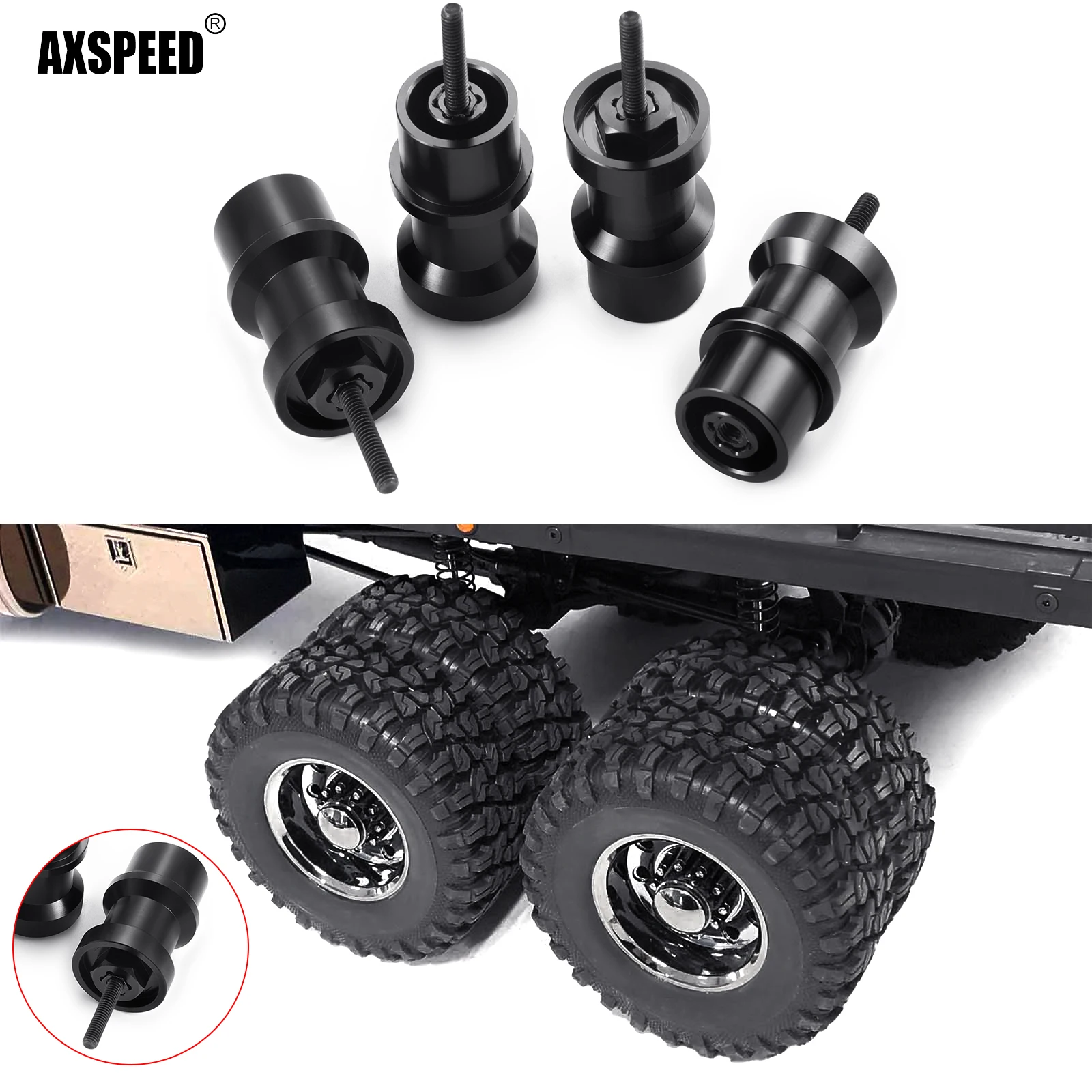 AXSPEEDAluminumAlloySingleWheeltoDualWheelAxleConversionkit