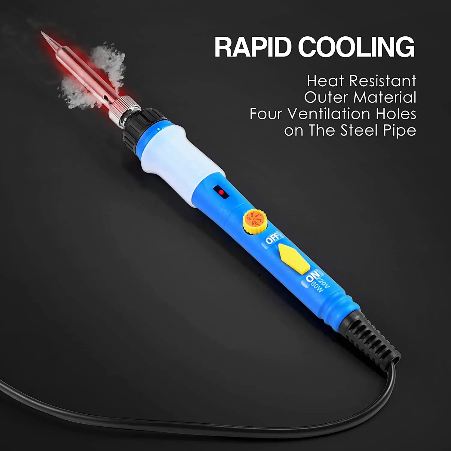 Soldering Iron Kit, Jewelry Soldering Iron 60W - Upgraded  AdjustableTemperature Welding Tools,Soldering Gun Solder Wire,Wire  Cutter,Soldering Iron