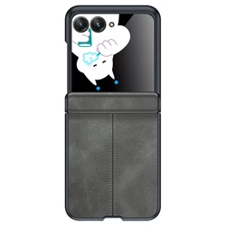 Premium Hinge Protection Case with Full Coverage and Anti - Fall Design in Business Style - Razr 50 Ultra (GRAY)