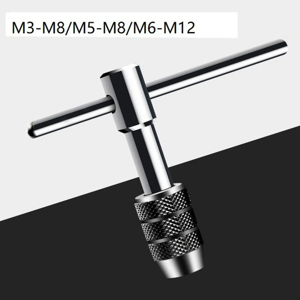 

1 Pc Adjustable T-Type Tap Wrench Hand Thread Tap Holder M3-M8 M5-M8 M6-M12 T-handle Wrench Ratcheting Tap Wrenches Hand Tools