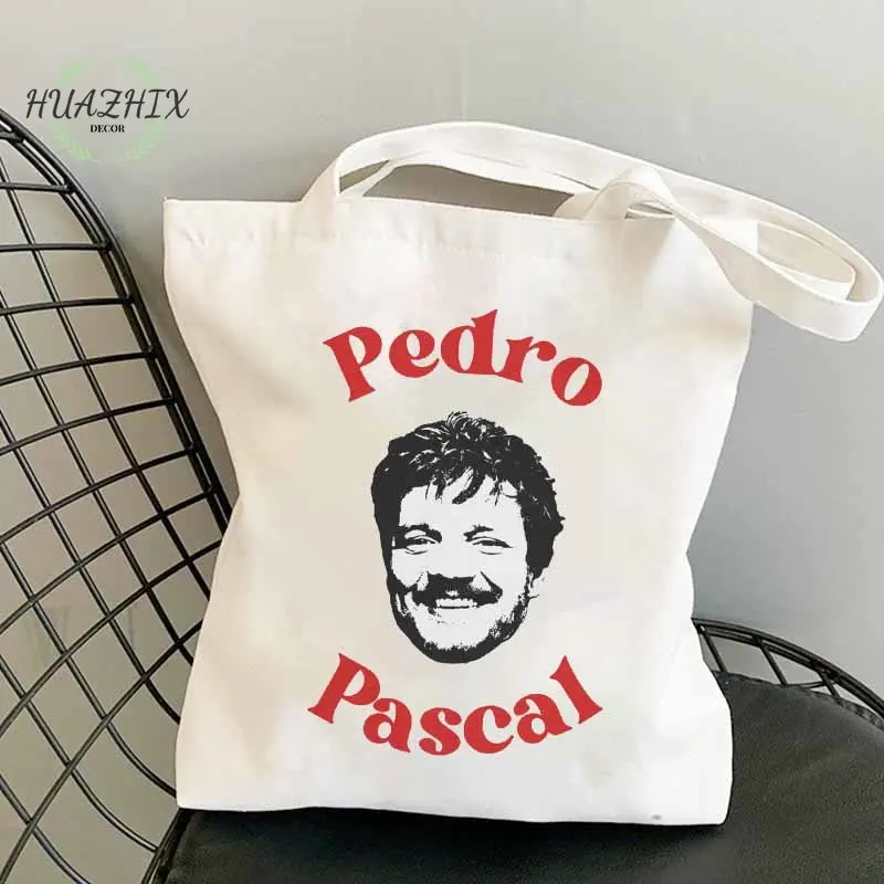Pedro Pascal Canvas Shopping Bag 2023 Large Capacity Conventional Tote Bag  Fashion Printing Women's Shoulder Bag Simple Bags - AliExpress
