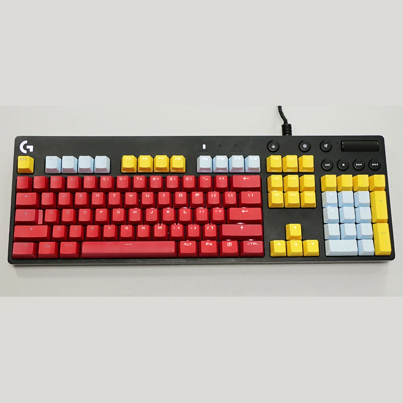 Conjunto Completo Pbt Backlit Keycaps para Teclado Logitech G610 g Pro x G512c Geado Chaves Bonés gx Switches Keycap 1 - Imagem 5