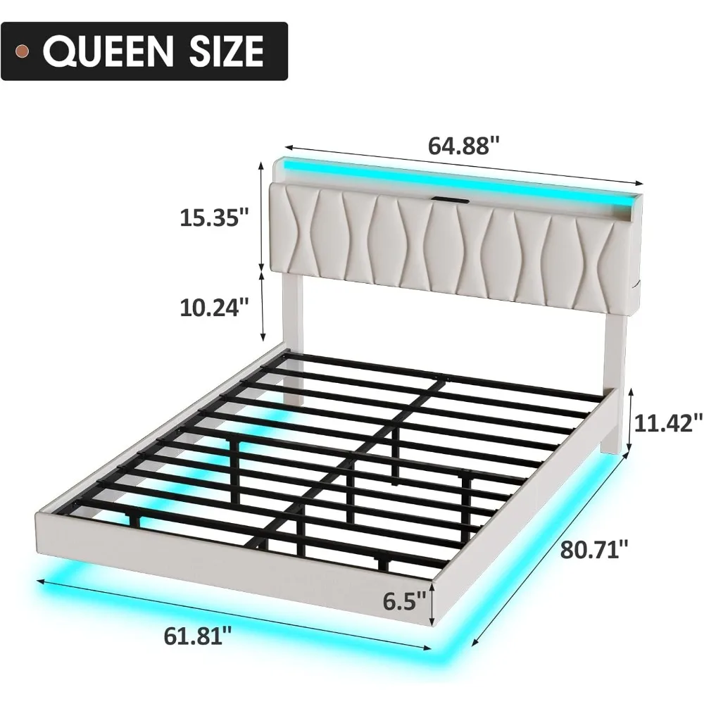 Queen Floating Bed Frame 2