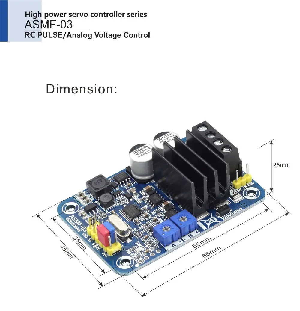 ASMF-04 (ASMF-03 Upgraded Version) Single Channel High Torque 500Nm Controller for Robot High-torque Control DIY Servo servo controller