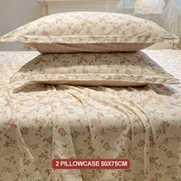 Parure de lit de luxe 100% coton, Style Floral, 3 pièces, housse de couette, 1 housse de couette, 2 taies d'oreiller, simple/Double/200x200/220x240 5