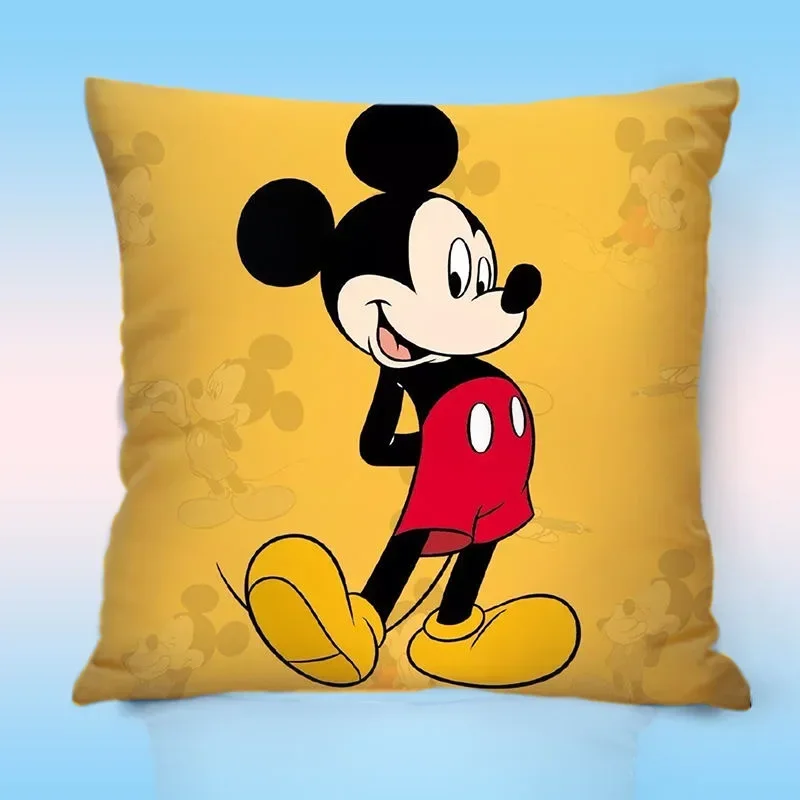 Disney Pillowsham Soft Cartoon Mickey Minnie Mouse Boys Girls Pillowcases Cushion Cover 40x40 45x45cm for Bed Sofa cushion cover pillow case cover