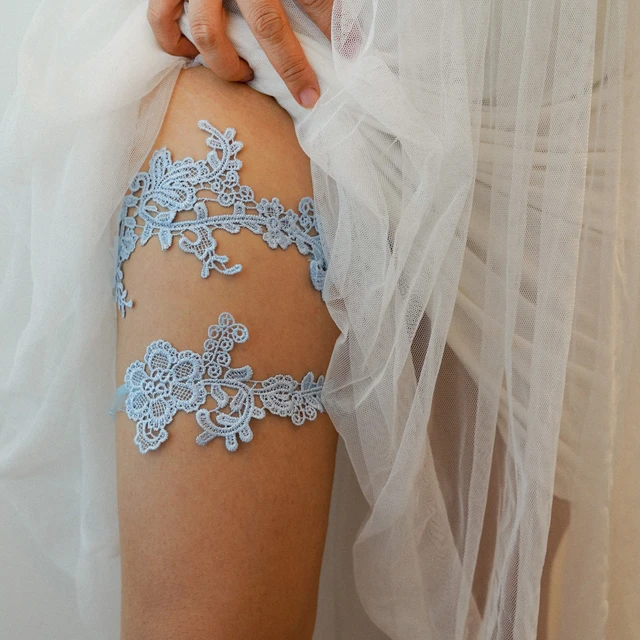 Floral Tulle & Lacey Wedding Garter