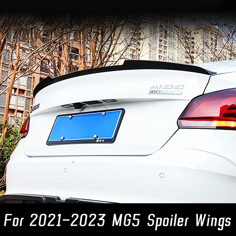 

Car Rear Trunk Lid Lip Body Kit Spoiler Wings For 2021 2022 2023 MG5 Sport Styling Balck Carbon Tuning Exterior Accessories