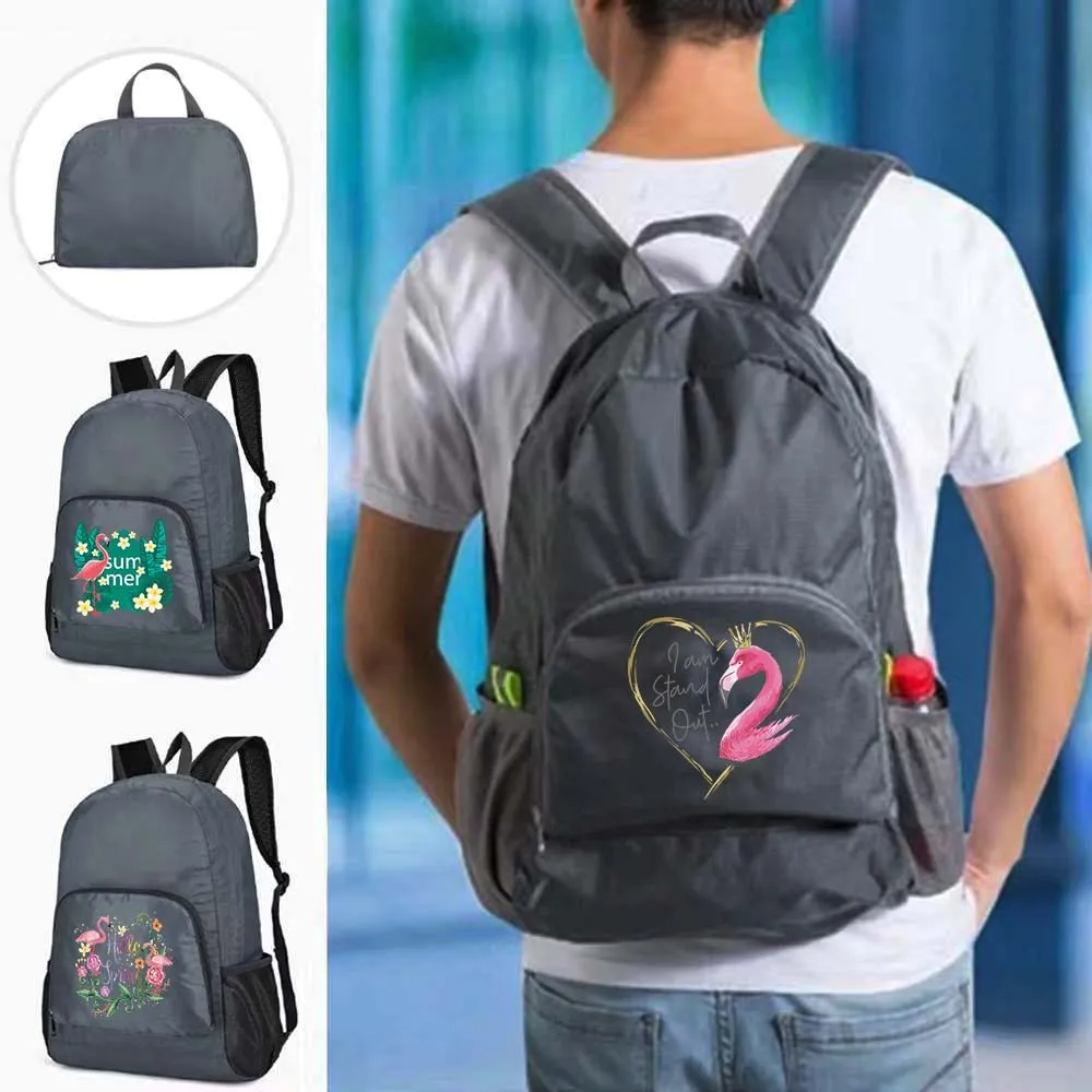 

Foldable Backpacks Men Climbing Travel Bags Flamingo Series Women High Capacity Ultralight Outdoor Portable Hiking Folding Bag