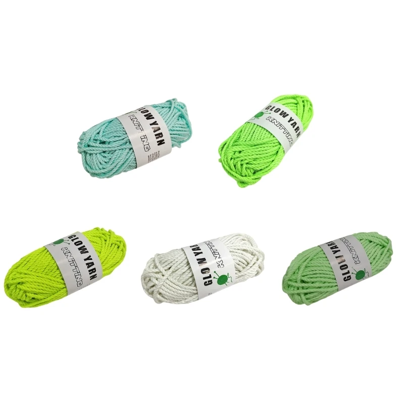 Glow in The Dark for Crocheting, 27 Yards Knitting DIY Yarn for Sewing Beginners