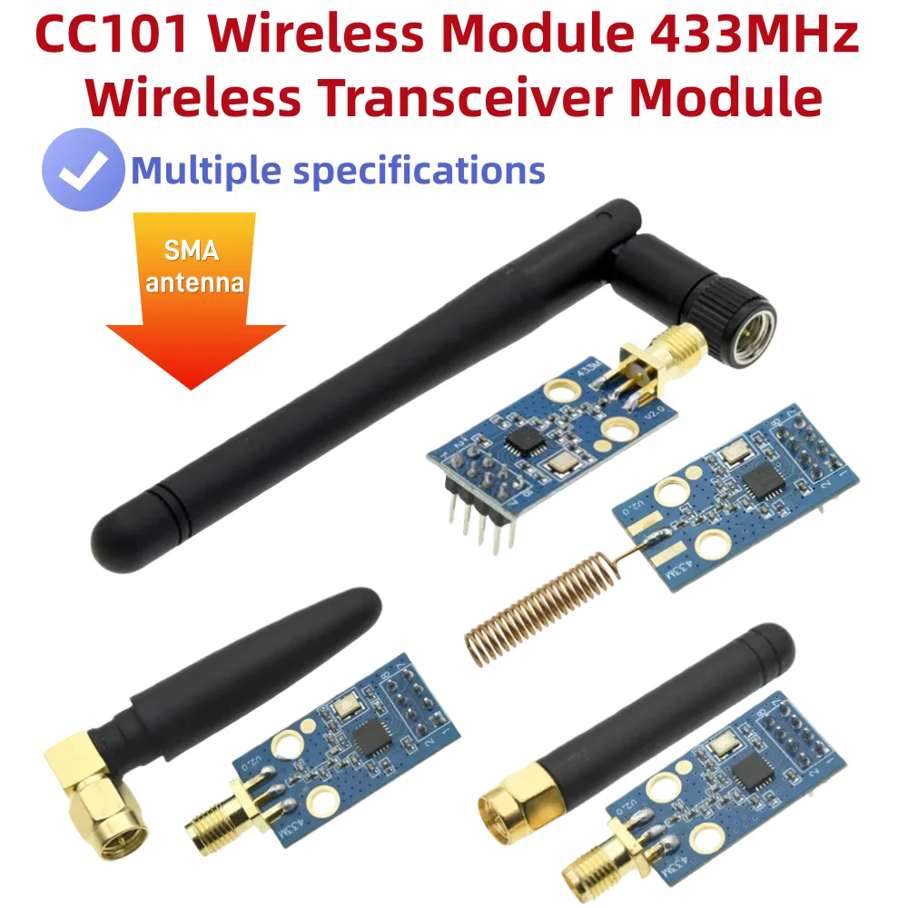 CC1101 Wireless Module With SMA Antenna Wireless Transceiver Module ...