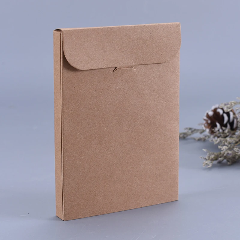 Kraft Paper Postcard Box Folder Photo Storage Envelope Packaging Gift Box Underwear Packaging